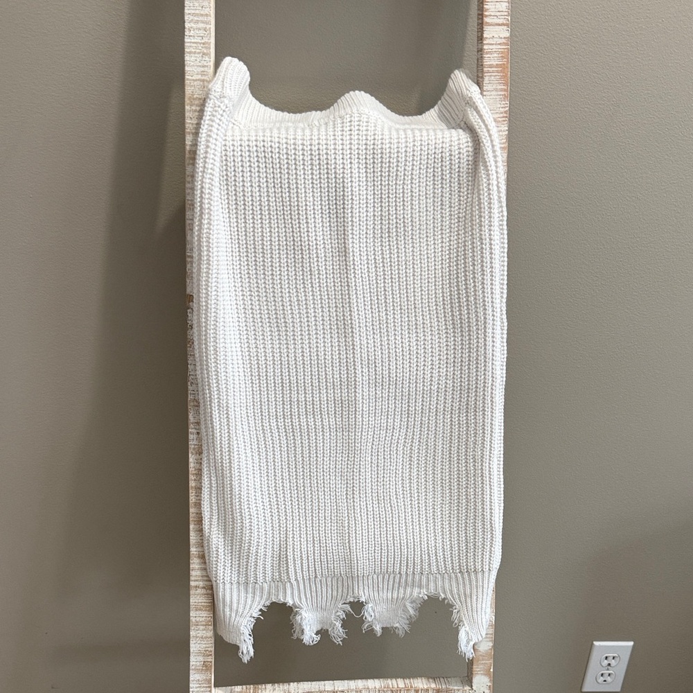 Cozy White Knit Skirt